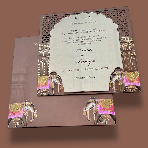 Wedding Invitation Card Hindu, Sikh - MDF868